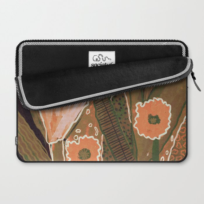 Magic Wildflowers / Orange Laptop Sleeve Gallery Image 2
