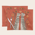 Striped Cat Pair Placemat Gallery Image 1