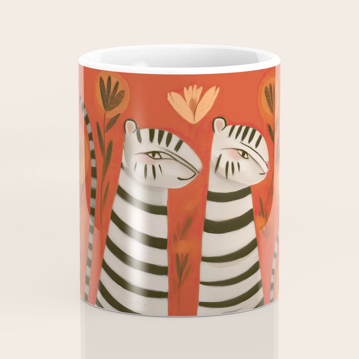 Striped Cat Pair Coffee Mug Gallery Image 4