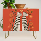 Striped Cat Pair Credenza Gallery Image 1