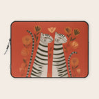 Striped Cat Pair Laptop Sleeve Gallery Image 1