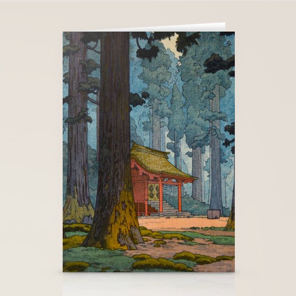 YoshidaToshi Sacred Grove Antique Japanese Woodblock Print  Stationery Card Gallery Image 2