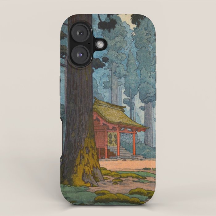 YoshidaToshi Sacred Grove Antique Japanese Woodblock Print  iPhone Case Gallery Image 1