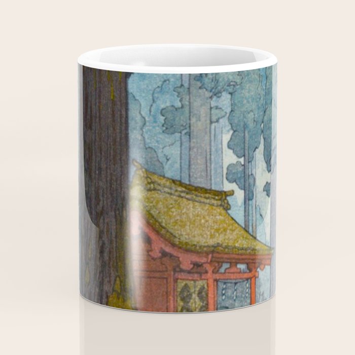 YoshidaToshi Sacred Grove Antique Japanese Woodblock Print  Coffee Mug Gallery Image 4