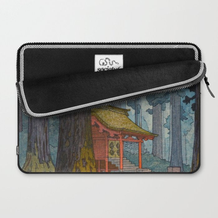 YoshidaToshi Sacred Grove Antique Japanese Woodblock Print  Laptop Sleeve Gallery Image 2