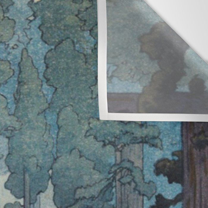YoshidaToshi Sacred Grove Antique Japanese Woodblock Print  Wall Tapestry Gallery Image 3