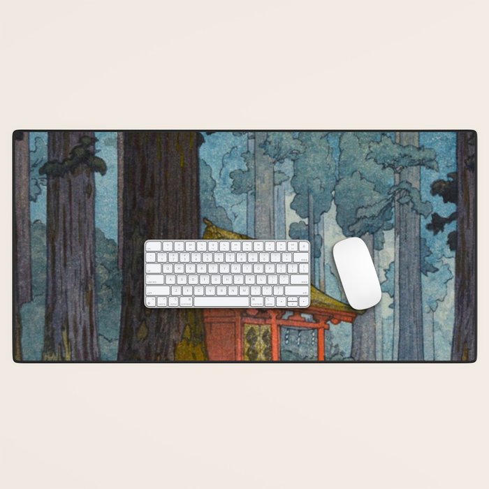 YoshidaToshi Sacred Grove Antique Japanese Woodblock Print  Desk Mat Gallery Image 1
