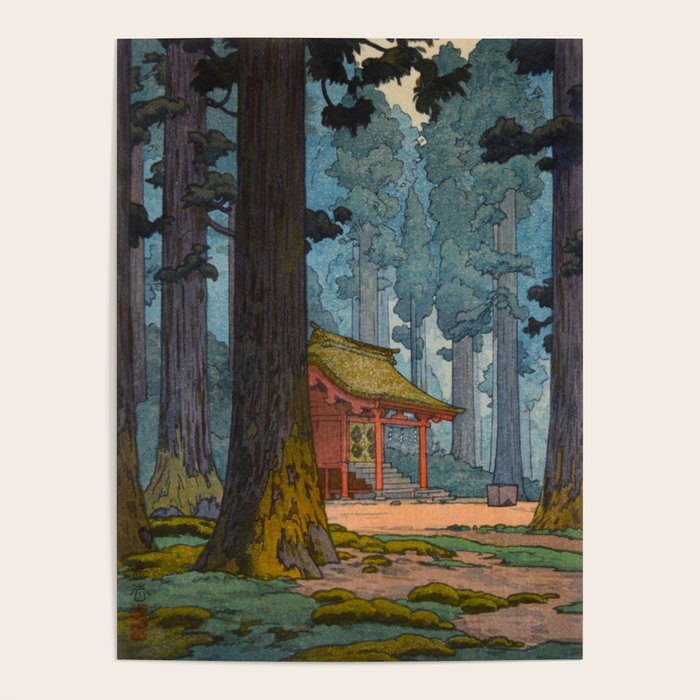YoshidaToshi Sacred Grove Antique Japanese Woodblock Print  Poster Gallery Image 4