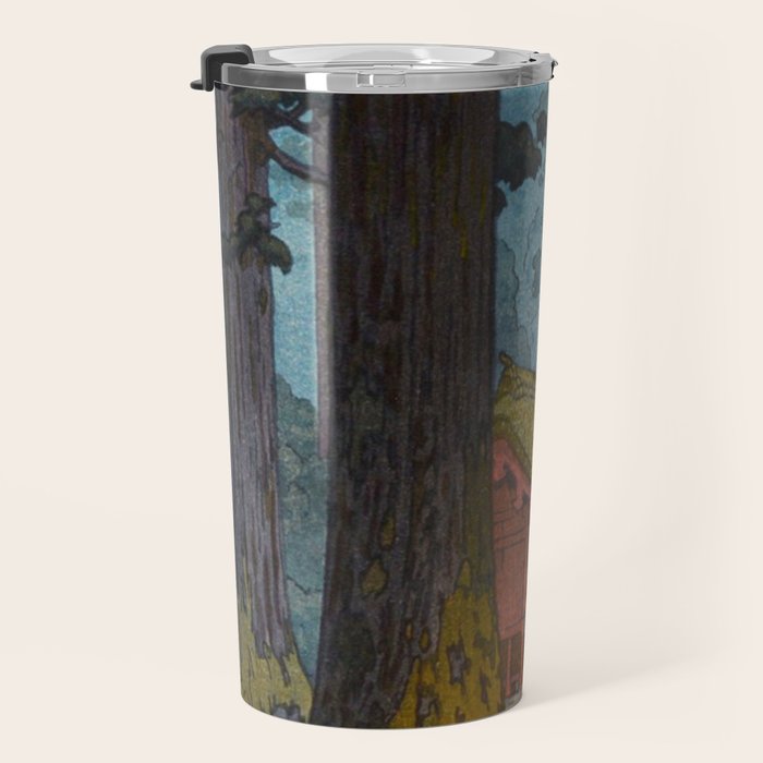 YoshidaToshi Sacred Grove Antique Japanese Woodblock Print  Travel Mug Gallery Image 3