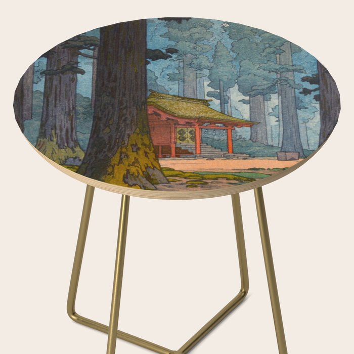 YoshidaToshi Sacred Grove Antique Japanese Woodblock Print  Side Table Gallery Image 2