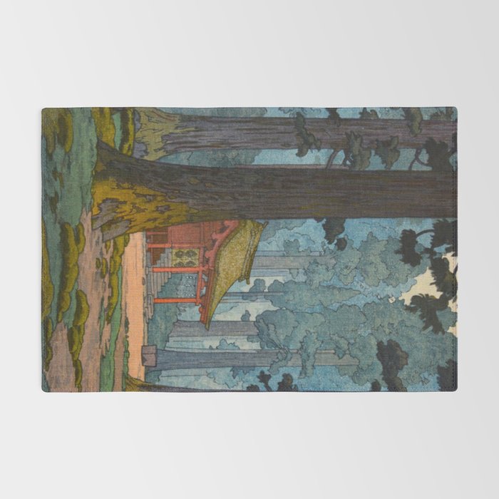 YoshidaToshi Sacred Grove Antique Japanese Woodblock Print  Rug Gallery Image 2