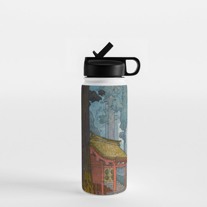 YoshidaToshi Sacred Grove Antique Japanese Woodblock Print  Water Bottle Gallery Image 1
