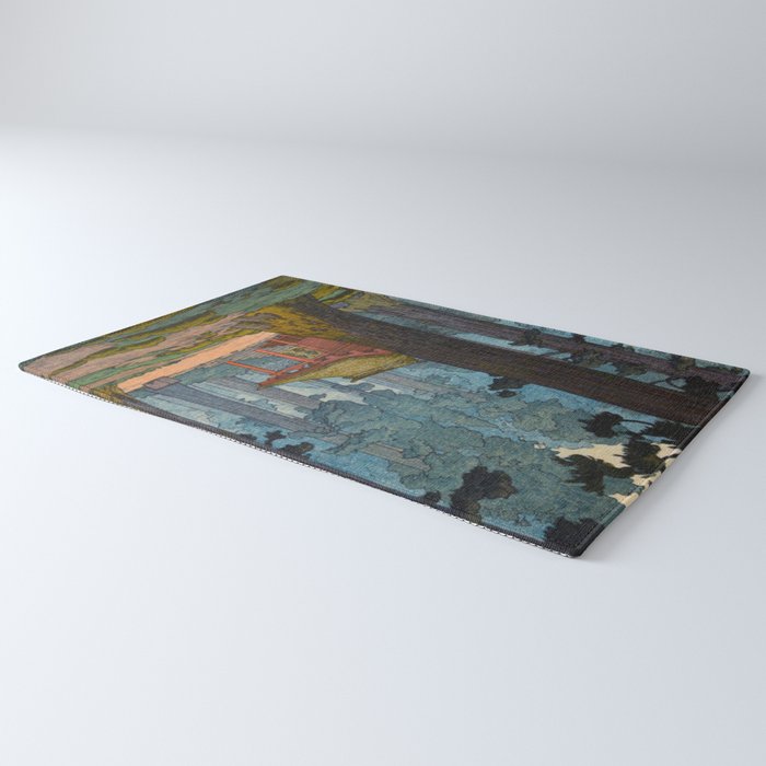 YoshidaToshi Sacred Grove Antique Japanese Woodblock Print  Rug Gallery Image 3