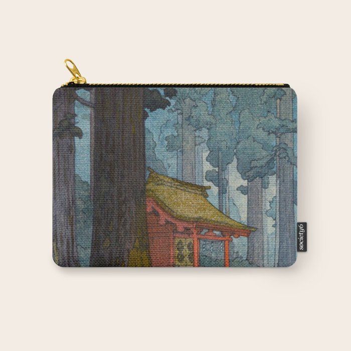 YoshidaToshi Sacred Grove Antique Japanese Woodblock Print  Carry All Pouch Gallery Image 1