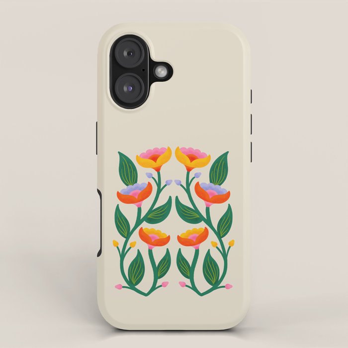 Symmetrical Flowers 2 iPhone Case Gallery Image 1