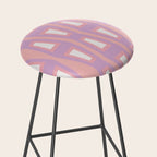 Pink Asymetrical Geometric Stool Gallery Image 2
