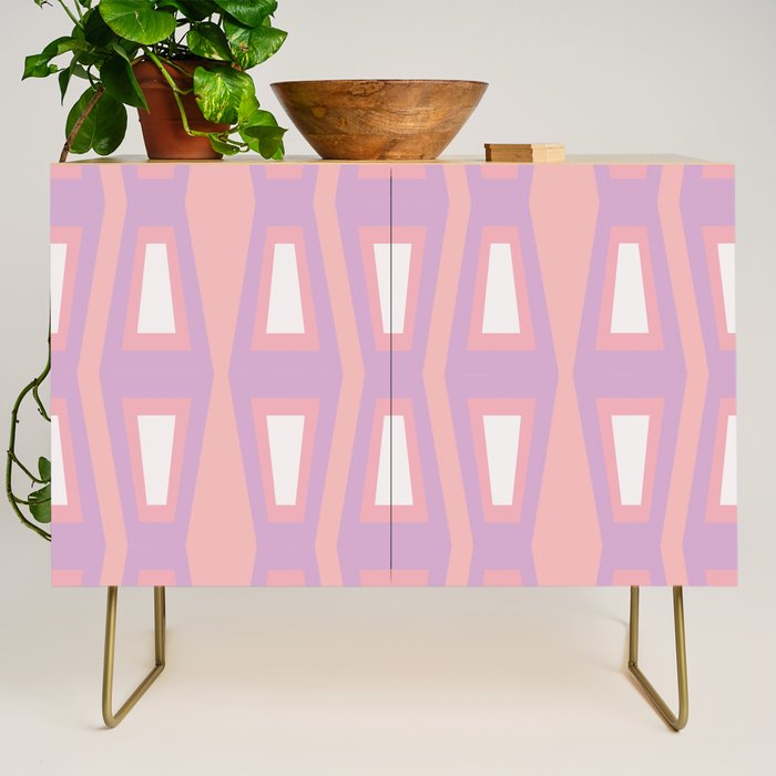 Pink Asymetrical Geometric Credenza Gallery Image 1