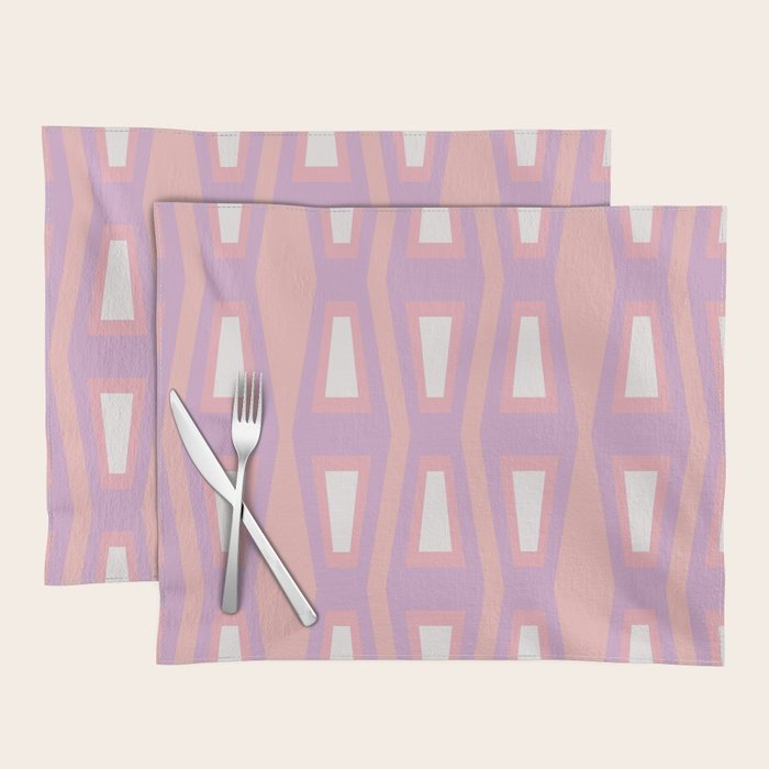 Pink Asymetrical Geometric Placemat Gallery Image 1
