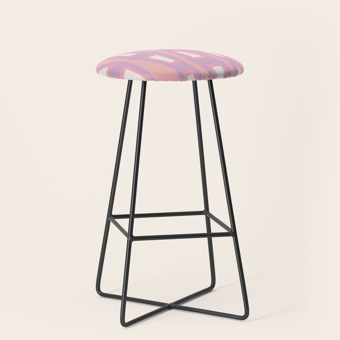 Pink Asymetrical Geometric Stool Gallery Image 1