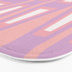Pink Asymetrical Geometric Bath Mat Gallery Image 3