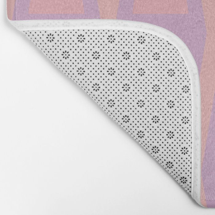 Pink Asymetrical Geometric Bath Mat Gallery Image 2