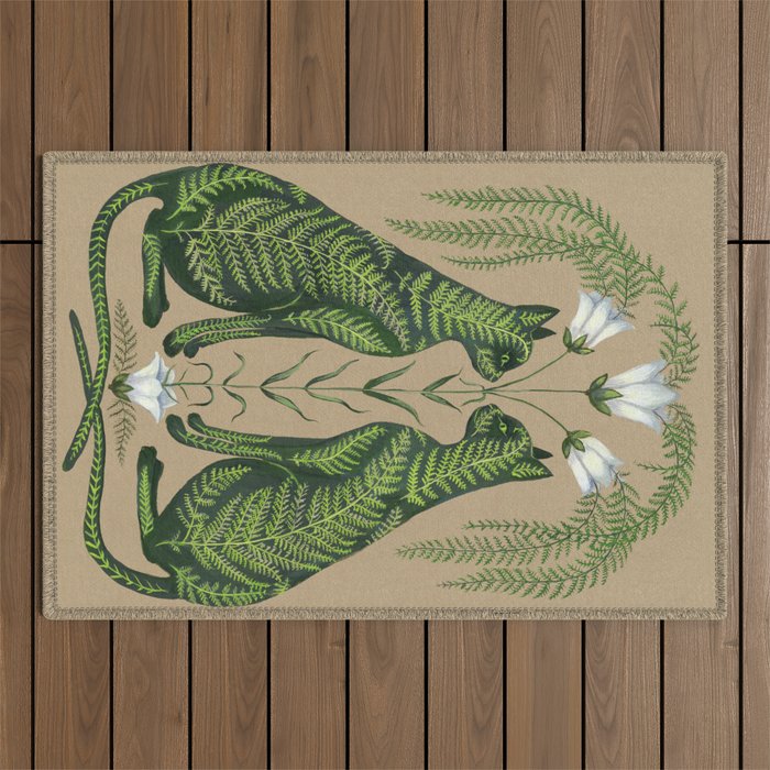 Fern Cats Outdoor Rug Gallery Image 1