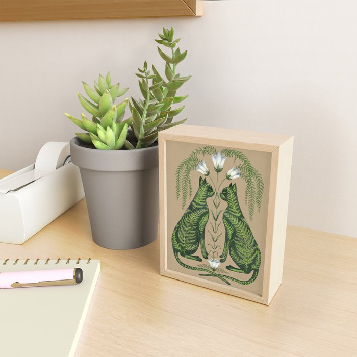 Fern Cats Mini Art Print Gallery Image 2