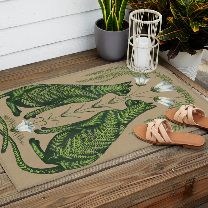 Fern Cats Outdoor Rug Gallery Image 2