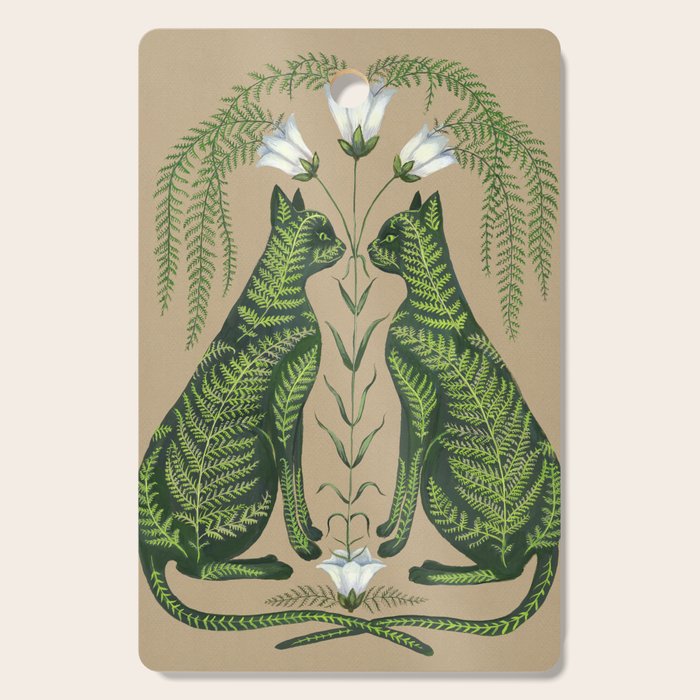 Fern Cats Cutting Board Gallery Image 1