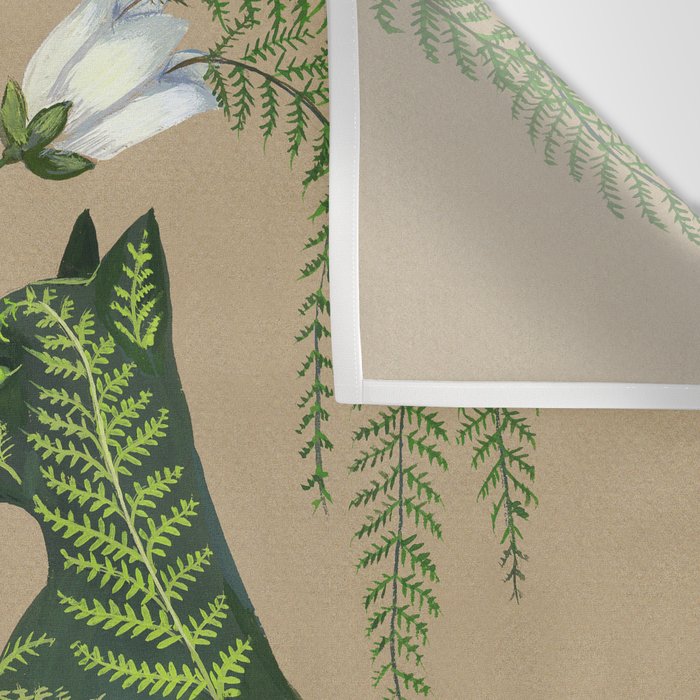 Fern Cats Wall Tapestry Gallery Image 3