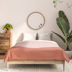 Dotted Half Half Minimalist Geometric in Blush Pink, Clay, and Blue Comforter Gallery Image 3
