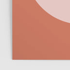 Dotted Half Half Minimalist Geometric in Blush Pink, Clay, and Blue Poster Gallery Image 3