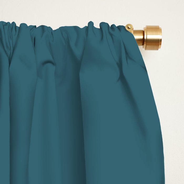 Dotted Half Half Minimalist Geometric in Blush Pink, Clay, and Blue Window Curtain Gallery Image 2