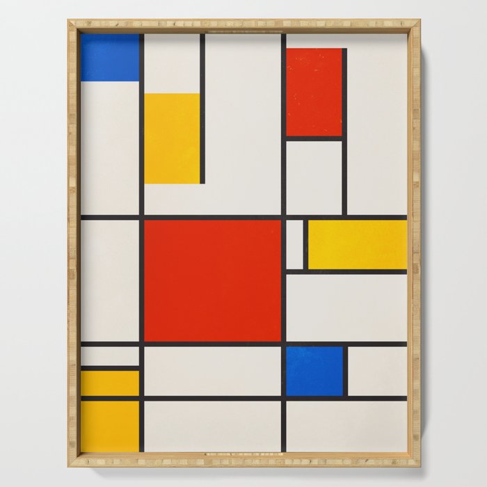 Retro Geometry: Mondrian Edition Serving Tray Gallery Image 1