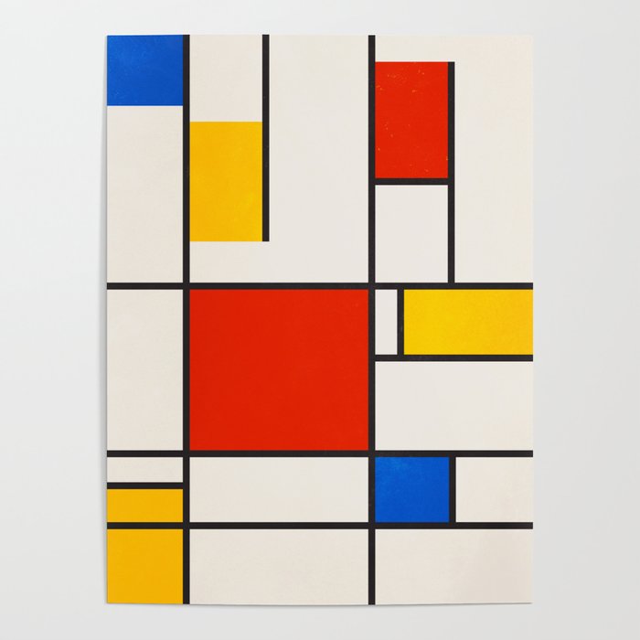 Retro Geometry: Mondrian Edition Poster Gallery Image 4
