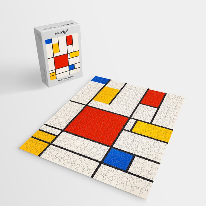 Retro Geometry: Mondrian Edition Jigsaw Puzzle Gallery Image 2