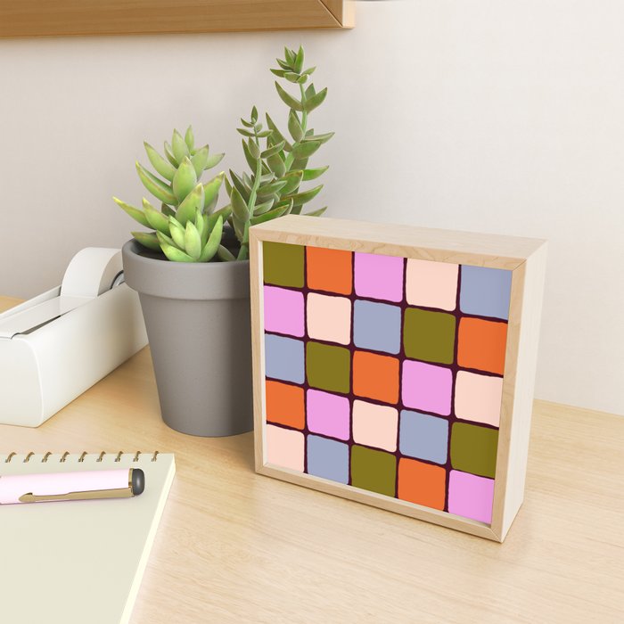 1970s Disco Dancefloor Checkerboard Pattern Mini Art Print Gallery Image 2