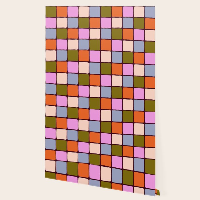 1970s Disco Dancefloor Checkerboard Pattern Wallpaper Gallery Image 2