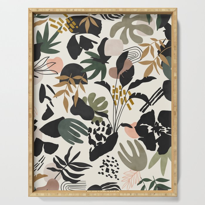 Modern simple jungle 52 Serving Tray Gallery Image 1
