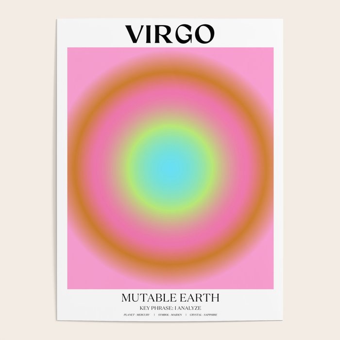 Virgo Gradient Print Poster Gallery Image 4