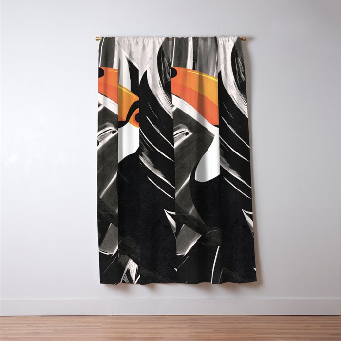 Tropical Toucan Art Window Curtain Gallery Image 3