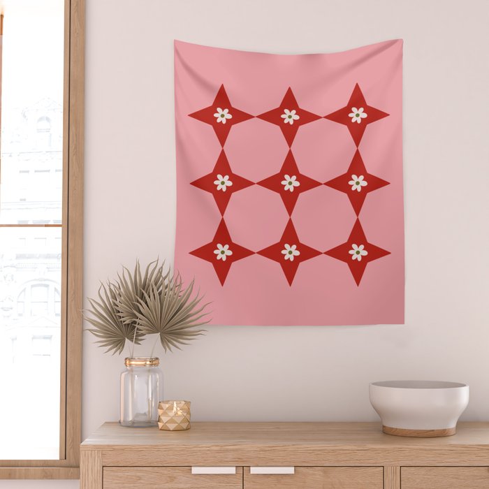 Flower Tile I Wall Tapestry Gallery Image 2