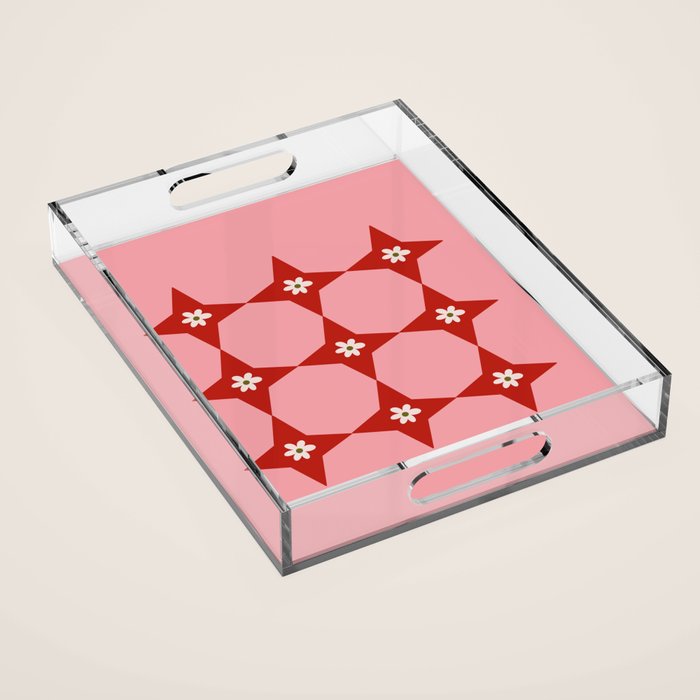 Flower Tile I Acrylic Tray Gallery Image 1