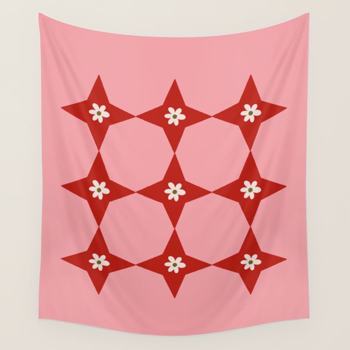 Flower Tile I Wall Tapestry Gallery Image 1