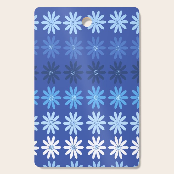 Ombre Abstract Daisies on Cobalt Blue Cutting Board Gallery Image 1