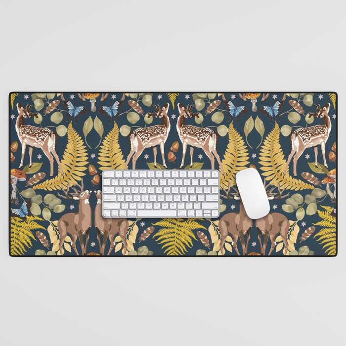 Deer Reflection at Night A Desk Mat Gallery Image 1