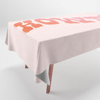 Typographic Howdy Repeat - Pastel Peachy Pink Tablecloth Gallery Image 1