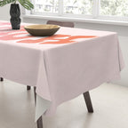 Typographic Howdy Repeat - Pastel Peachy Pink Tablecloth Gallery Image 3