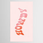 Typographic Howdy Repeat - Pastel Peachy Pink Tablecloth Gallery Image 2