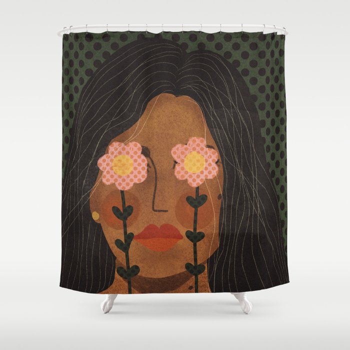Future is Floral Shower Curtain Gallery Image 1